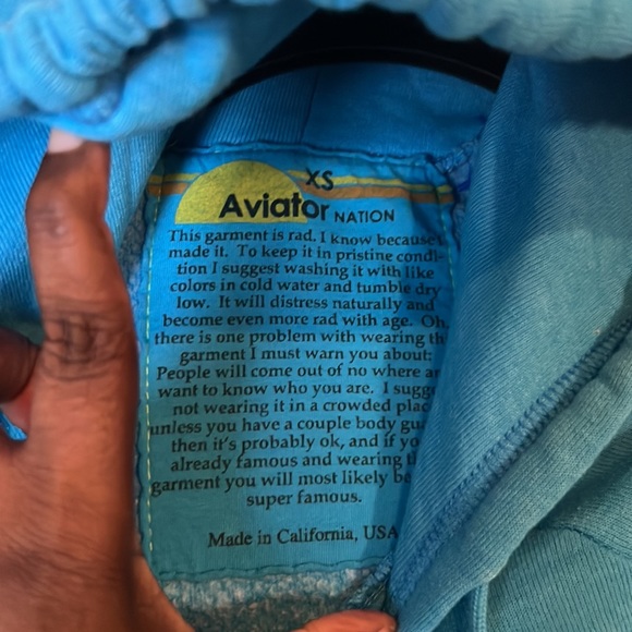 Aviator Nation Neon Stripe Hooded Jacket X-Small Unisex XS - Picture 2 of 6